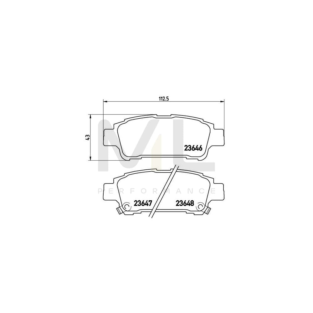 Brembo P 83 056 Brake Pad Set With Acoustic Wear Warning | ML Performance Car Parts