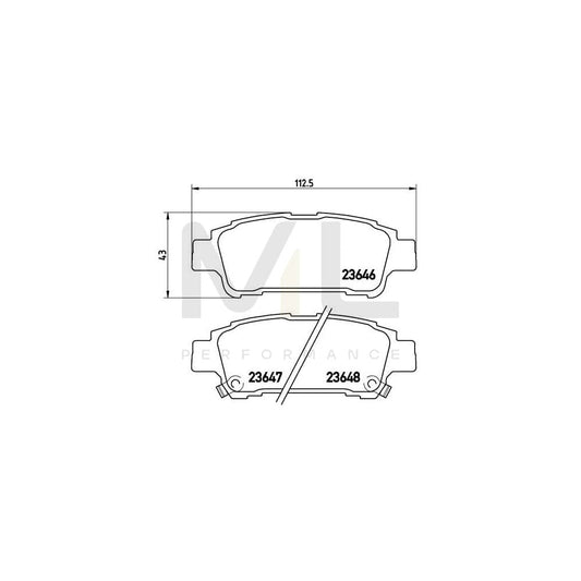 Brembo P 83 056 Brake Pad Set With Acoustic Wear Warning | ML Performance Car Parts