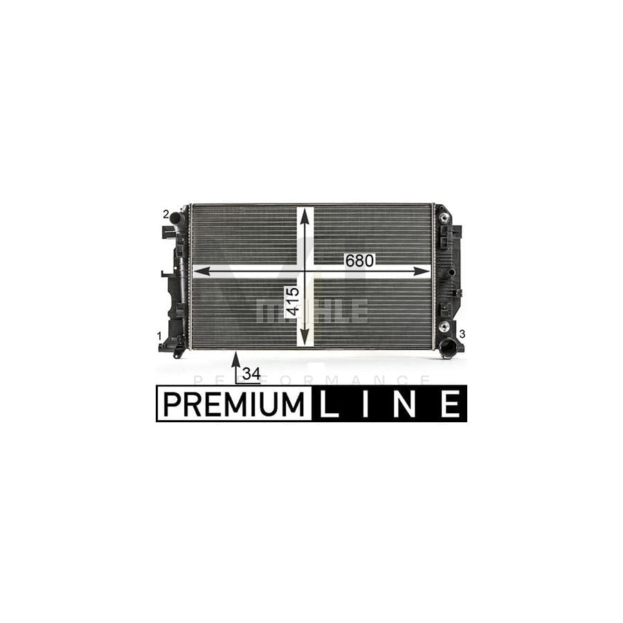 MAHLE ORIGINAL CR 12 000P Engine radiator suitable for MERCEDES-BENZ SPRINTER Mechanically jointed cooling fins | ML Performance Car Parts