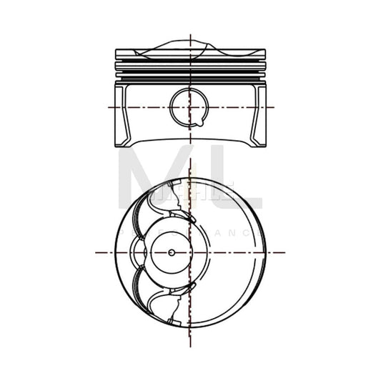MAHLE ORIGINAL 028 01 00 Piston 76,51 mm, without cooling duct | ML Performance Car Parts