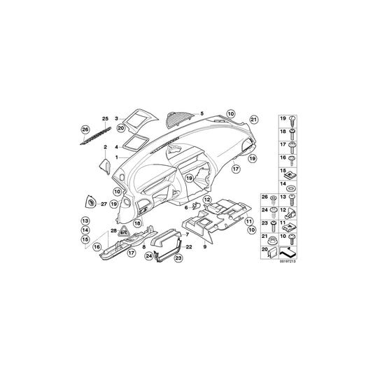 Genuine BMW 51168038511 E63 E64 Trim Panel, Active Knee Protector SCHWARZ (Inc. M6) | ML Performance UK