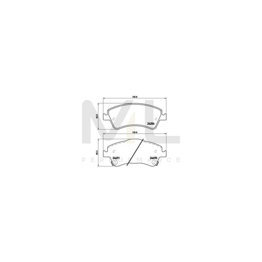 Brembo P 83 081 Brake Pad Set With Acoustic Wear Warning | ML Performance Car Parts