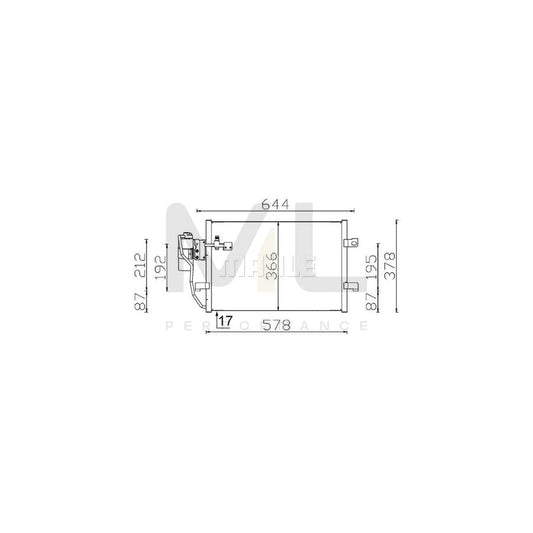 MAHLE ORIGINAL AC 351 000S Air conditioning condenser with dryer, with seal ring | ML Performance Car Parts