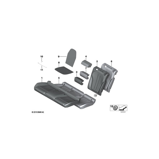 Genuine BMW 52207379020 F16 Cover Backrest Leather Right NARQ COGNAC (Inc. X6 28iX, X6 M50dX & X6 35iX) | ML Performance UK