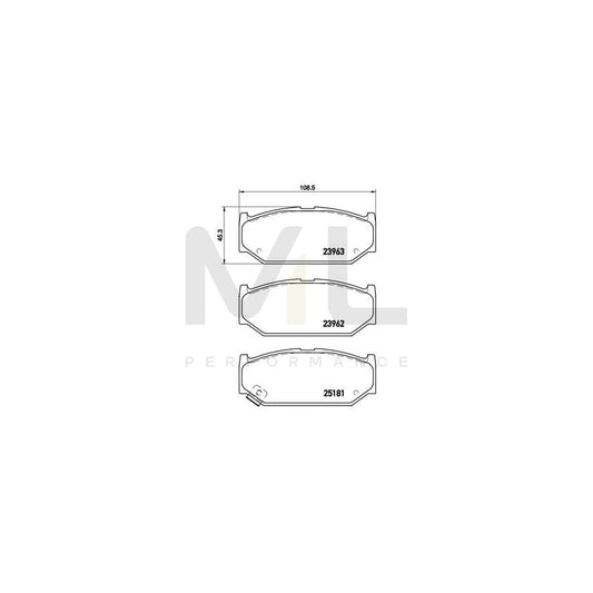 Brembo P 79 023 Brake Pad Set With Acoustic Wear Warning | ML Performance Car Parts