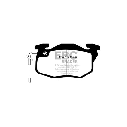 EBC DP4545R Citroen Peugeot Renault Yellowstuff Front Brake Pads - Bendix/Girling/TRW Caliper 2 | ML Performance UK Car Parts