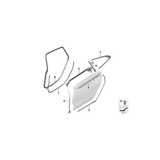 Genuine BMW 51357392375 G32 Seal, C-Pillar, Left (Inc. 630i, 630d & 620d) | ML Performance UK Car Parts