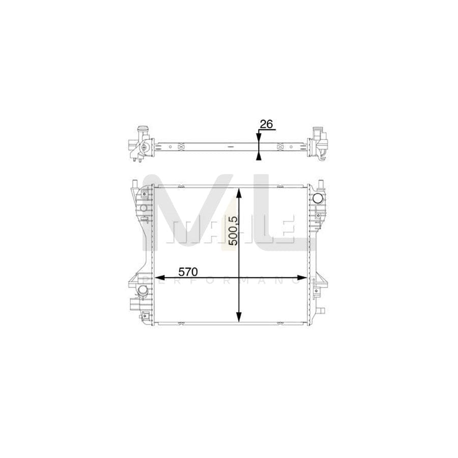 MAHLE ORIGINAL CR 1363 000S Engine radiator Brazed cooling fins | ML Performance Car Parts