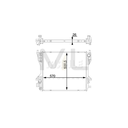 MAHLE ORIGINAL CR 1363 000S Engine radiator Brazed cooling fins | ML Performance Car Parts