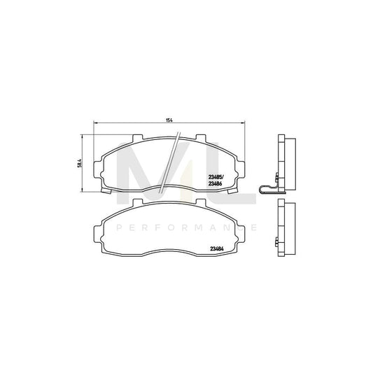 Brembo P 30 044 Brake Pad Set For Kia Pregio With Acoustic Wear Warning | ML Performance Car Parts
