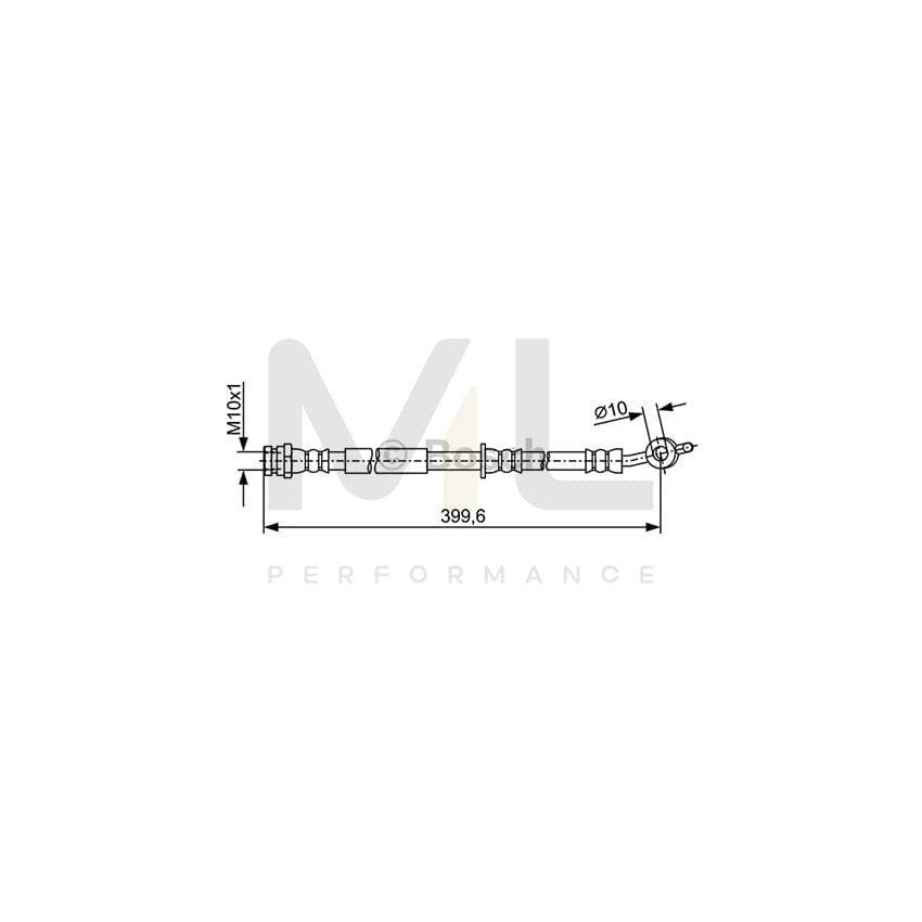 BOSCH 1 987 481 947 Brake Hose for MAZDA 2 Hatchback (DE, DH) 390mm, M10x1 | ML Performance Car Parts