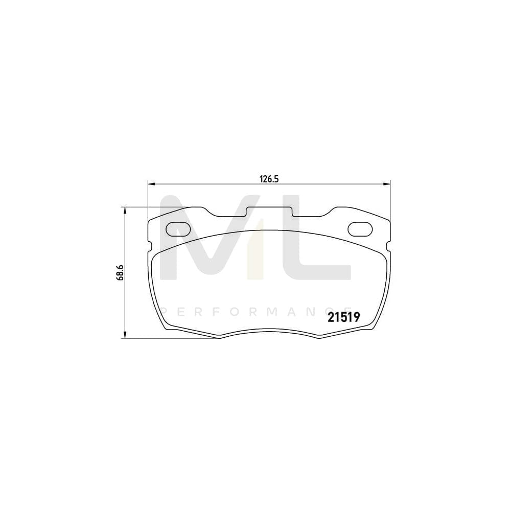 Brembo P 44 015 Brake Pad Set For Land Rover Defender Excl. Wear Warning Contact | ML Performance Car Parts