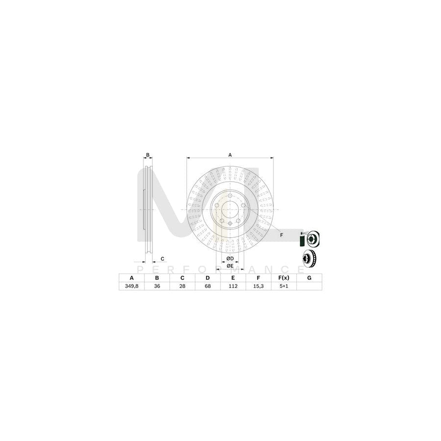 BOSCH 0 986 479 E41 Brake Disc Vented, Coated | ML Performance Car Parts