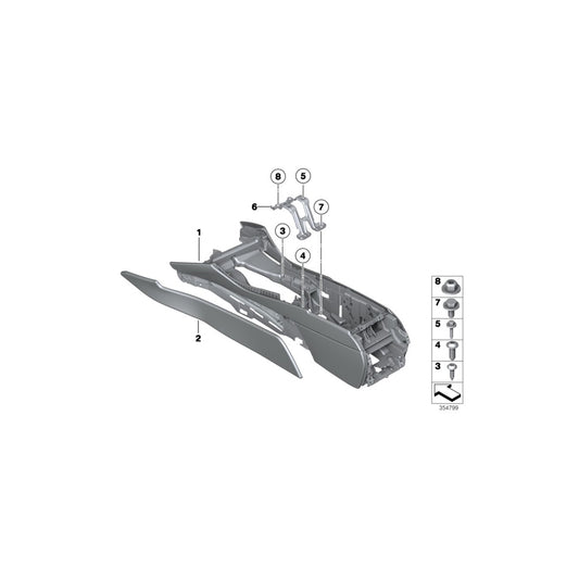 Genuine BMW 51169216816 F10 F11 Center Console OYSTER (Inc. 520d ed, 525d & 535i) | ML Performance UK