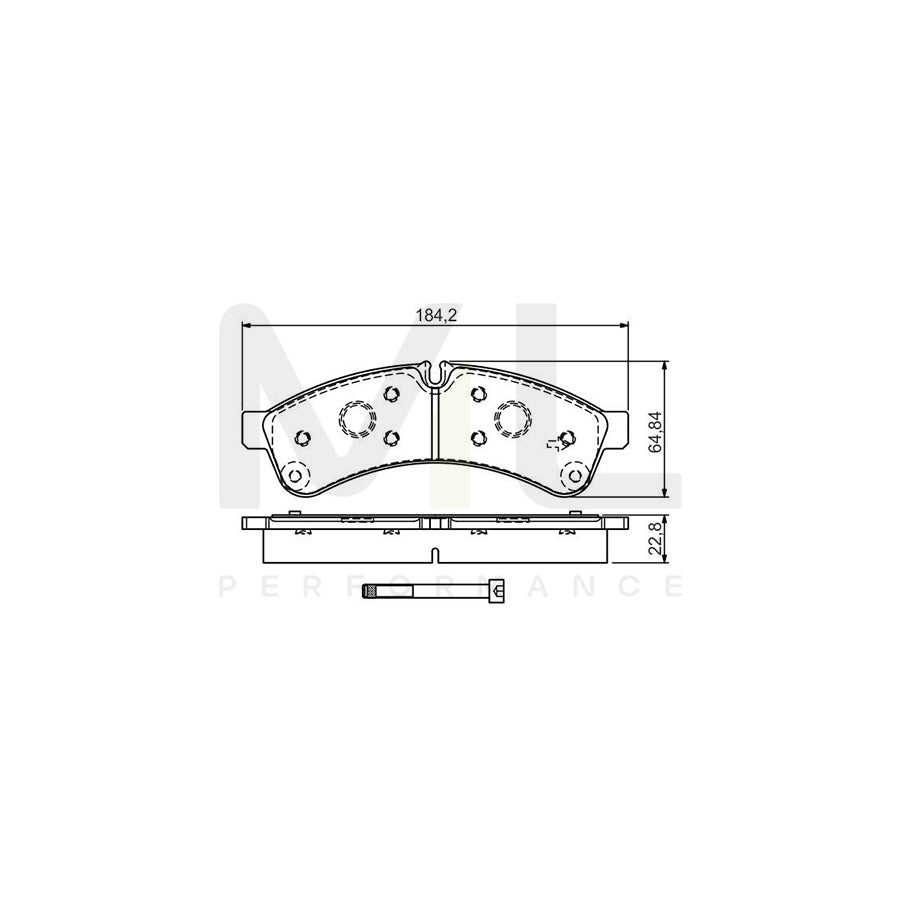 Bosch 0986Tb3191 Brake Pad Set With Bolts  | ML Performance Car Parts