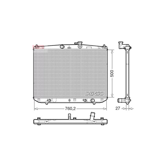 Denso DRM51020 Drm51020 Engine Radiator For Lexus Rx Iv (Al20) | ML Performance UK
