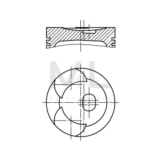 MAHLE ORIGINAL 071 27 01 Piston 82,05 mm, with piston rings | ML Performance Car Parts