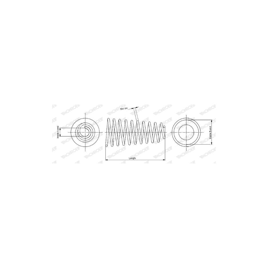 Monroe SP1071 Coil Spring For Fiat Punto