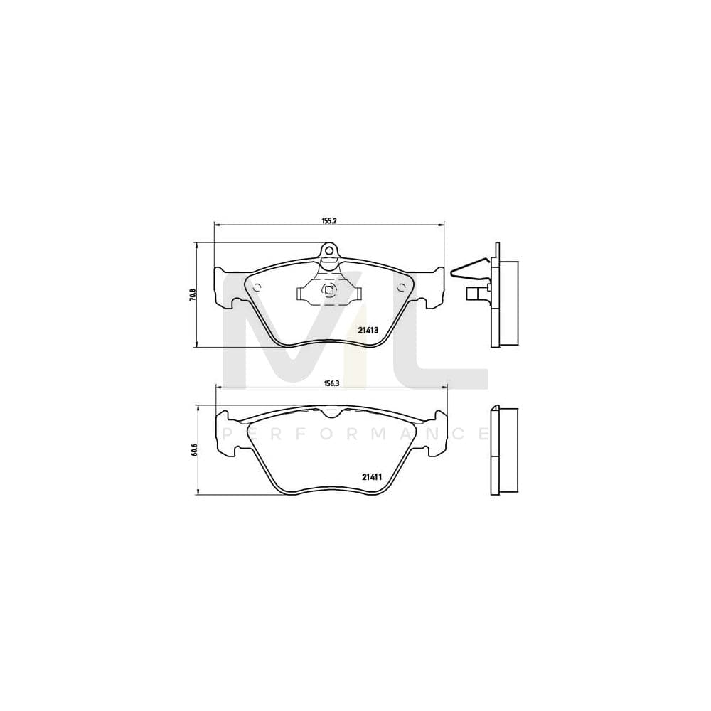 Brembo P 59 019 Brake Pad Set Prepared For Wear Indicator | ML Performance Car Parts