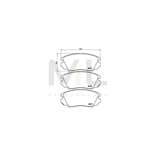 Brembo P 59 054 Brake Pad Set With Acoustic Wear Warning | ML Performance Car Parts