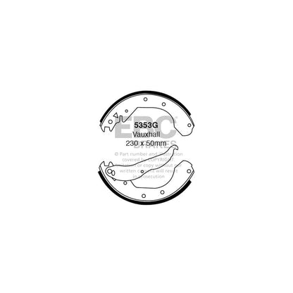 EBC 5353G Bedford Opel Vauxhall Rear Brake Shoes 1 | ML Performance UK Car Parts