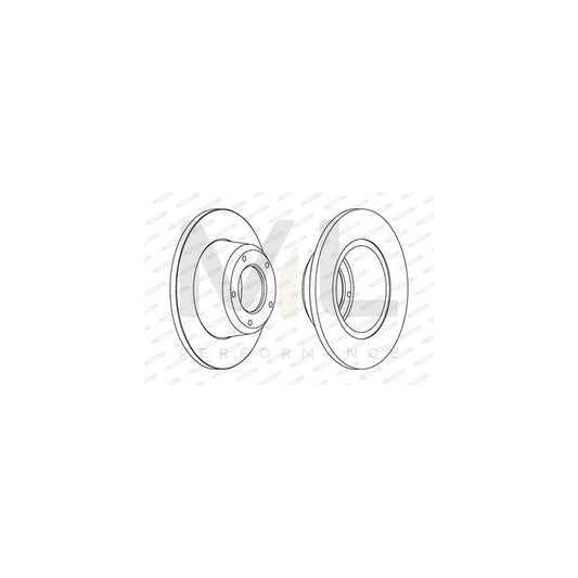 FERODO PREMIER DDF246 Brake Disc Solid, without bolts/screws | ML Performance Car Parts