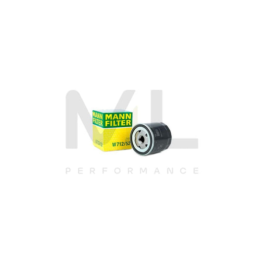 MANN-FILTER W 712/52 Oil Filter Spin-on Filter, with one anti-return valve | ML Performance Car Parts