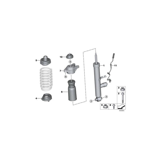 Genuine BMW 37106895063 G20 Spring Strut, Edc, Rear AWD (Inc. 330dX & M340iX) | ML Performance UK Car Parts