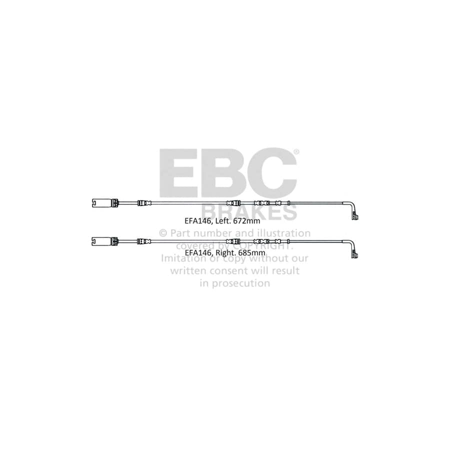 EBC EFA146 BMW E90 E92 E93 Front Wear Leads - ATE Caliper 1 | ML Performance UK Car Parts