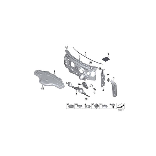 Genuine BMW 51487418074 F46 F48 F45 Soundproof., Dr Harness, A-Pillar, Rgt. (Inc. X2 18d, 118i & X1 20d) | ML Performance UK Car Parts