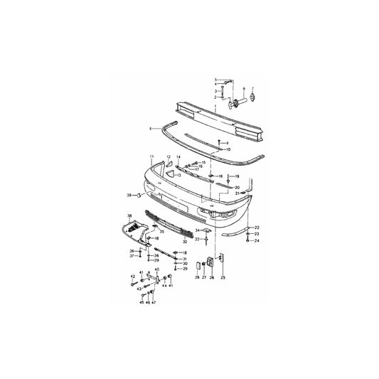Genuine Porsche Reinforcement Bar, Front Porsche 964 1990-94 | ML Performance UK Car Parts