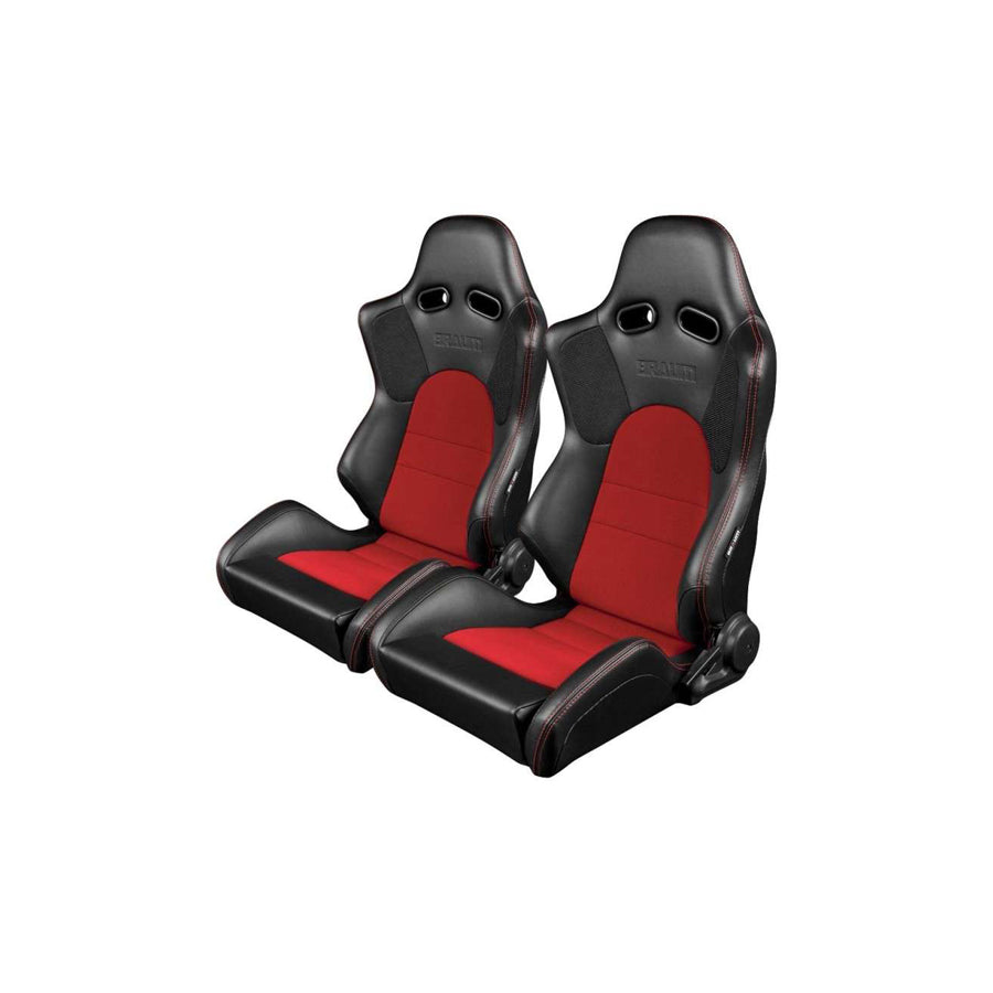 BRAUM Advan Series Racing Seats (Black & Red) – Pair | ML Performance UK Car Parts