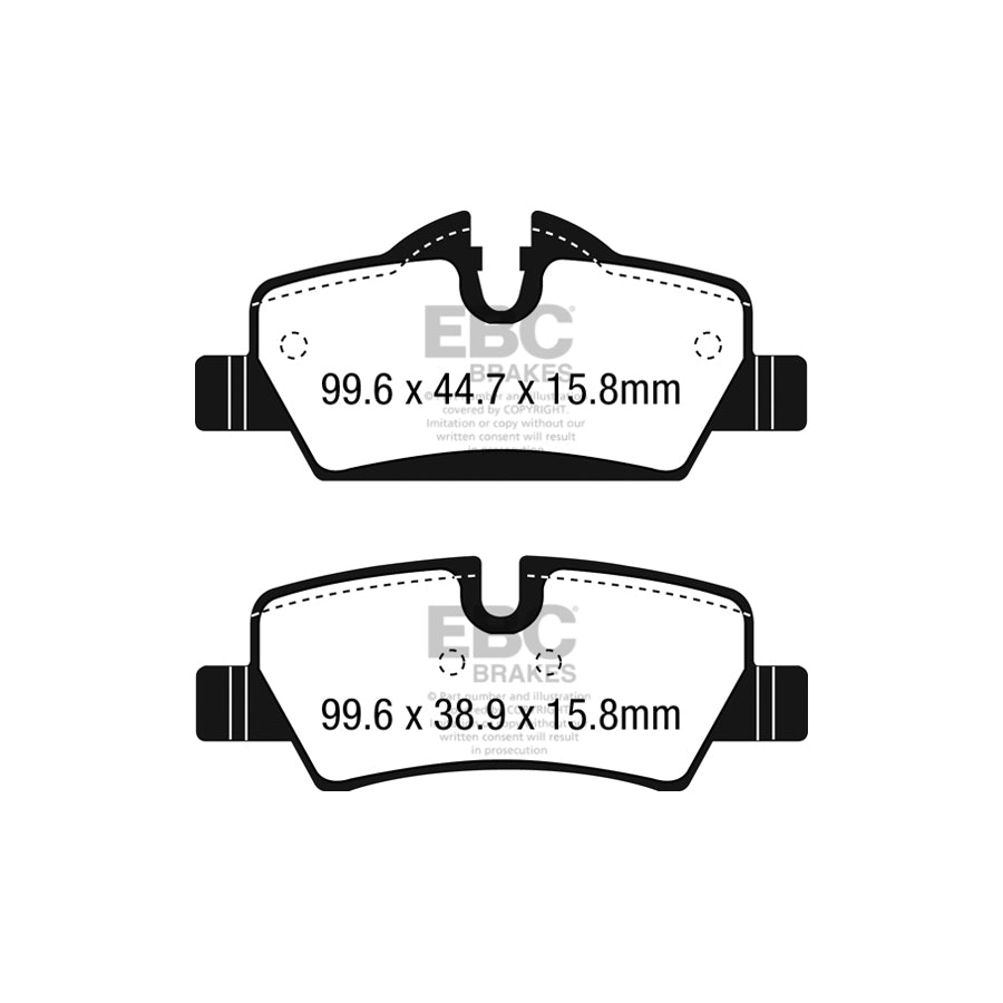 EBC PD13KR600 Mini F56 F57 Yellowstuff Rear Brake Pad & GD Disc Kit - TRW Caliper 2 | ML Performance UK Car Parts