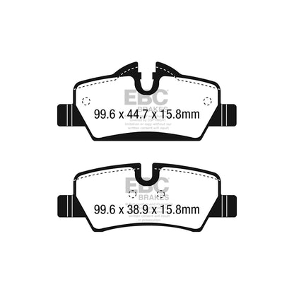 EBC PD13KR600 Mini F56 F57 Yellowstuff Rear Brake Pad & GD Disc Kit - TRW Caliper 2 | ML Performance UK Car Parts