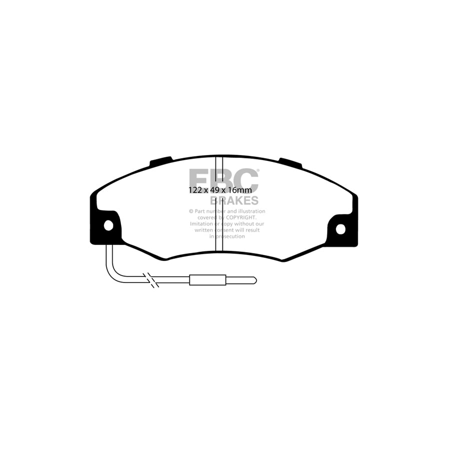 EBC DP4604R Alpine Renault Yellowstuff Front Brake Pads - Bendix/Brembo Caliper (Inc. GTA & Alpine) 2 | ML Performance UK Car Parts