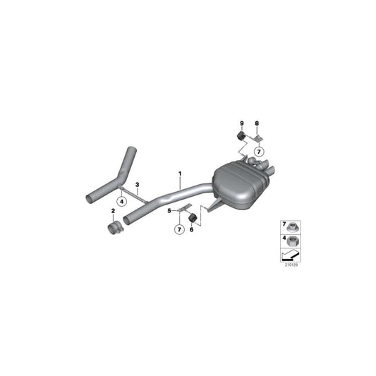 Genuine BMW 18307607487 F02 F01 F03 Bracket, Resonator, Rear Left (Inc. 760Li, 760LiS & 760i) | ML Performance UK Car Parts