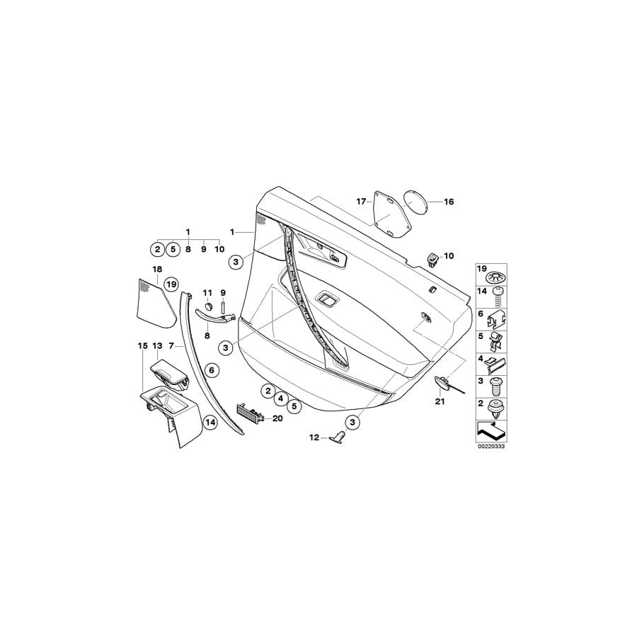 Genuine BMW 51423419429 E83 Grid, Loudspeaker Left SANDBEIGE (Inc. X3 3.0i, X3 2.0i & X3 2.5si) | ML Performance UK Car Parts