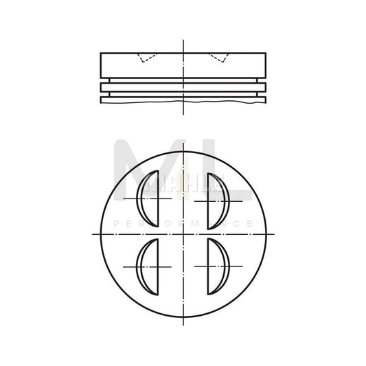 MAHLE ORIGINAL 002 74 02 Piston suitable for MERCEDES-BENZ 190 (W201) 96,50 mm, without cooling duct | ML Performance Car Parts