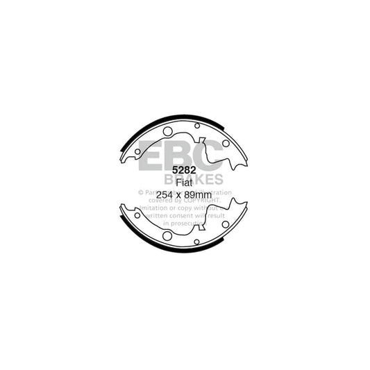 EBC 5282 Fiat Iveco Rear Brake Shoes (Inc. Daily & Daily 82-90) 1 | ML Performance UK Car Parts