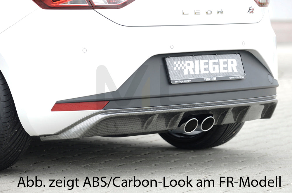 Rieger 00027019 SEAT 5F Leon Rear Diffuser 1 | ML Performance UK Car Parts