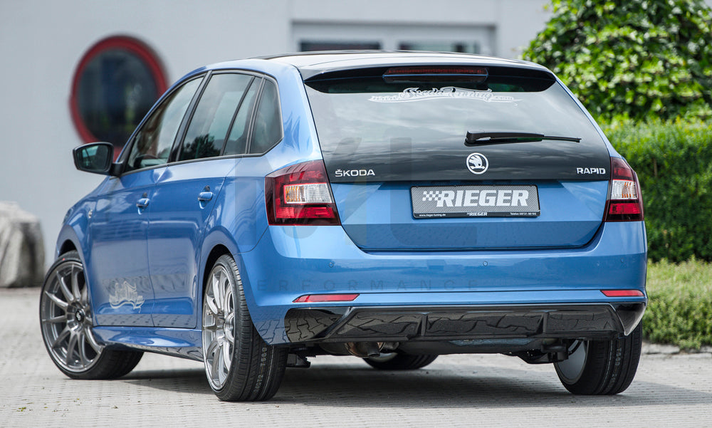 Rieger 00088095 Skoda NH Rapid Rear Diffuser 3 | ML Performance UK Car Parts