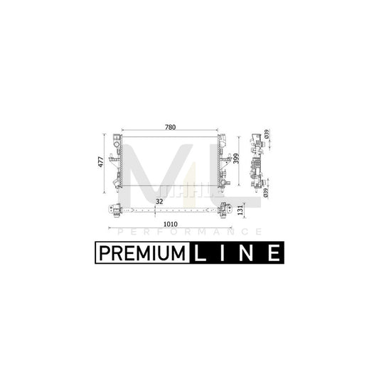 MAHLE ORIGINAL CR 932 000P Engine radiator for FIAT Ducato III Minibus (250, 290) Brazed cooling fins | ML Performance Car Parts