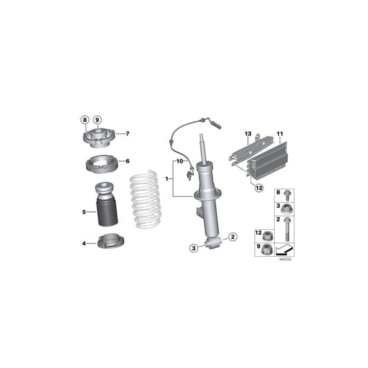 Genuine BMW 37106887152 G01 G02 Spring Strut, Edc, Rear (Inc. X4 M40dX, X4 M40iX & X3 M40iX) | ML Performance UK Car Parts