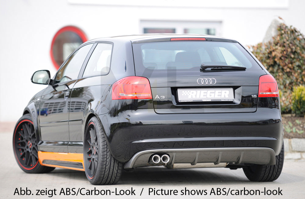 Rieger 00056766 Audi 8P A3 Rear Diffuser 2 | ML Performance UK Car Parts
