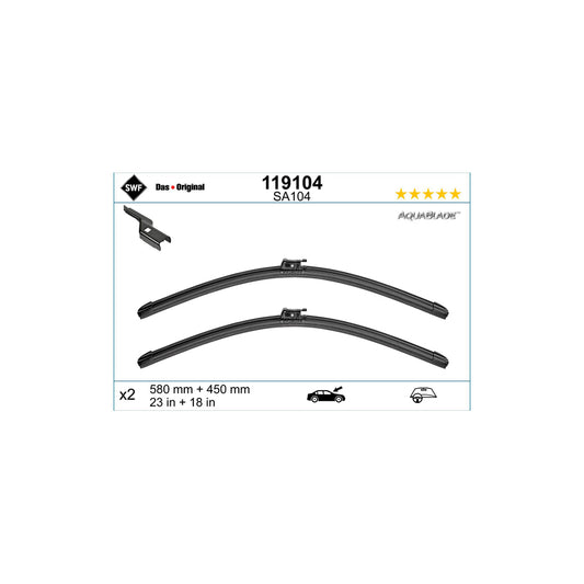 Swf 119104 Wiper Blade For Alpine A110 Ii | ML Performance UK Car Parts