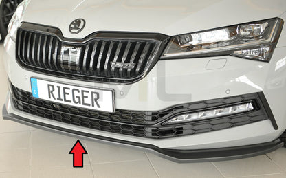 Rieger 00079047 Skoda 3T 3V Superb III Front Splitter 1 | ML Performance UK Car Parts