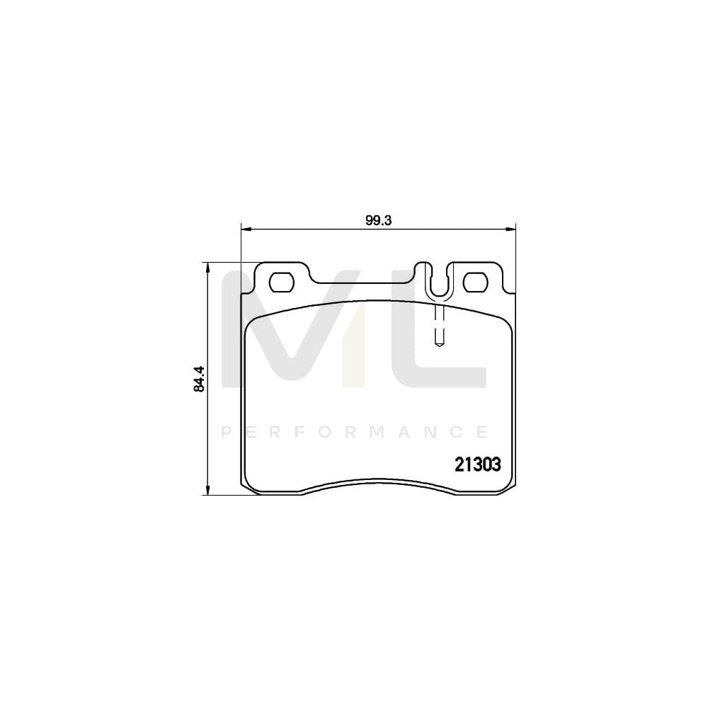 Hella 8DB 355 007-551 Brake Pad Set Suitable For Mercedes-Benz S-Class Prepared For Wear Indicator | ML Performance Car Parts