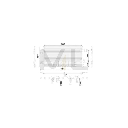 MAHLE ORIGINAL AC 906 000S Air conditioning condenser without dryer | ML Performance Car Parts