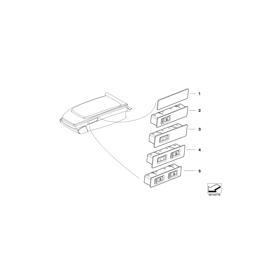 Genuine BMW 61316918420 E66 E67 E65 Switch Heater/Head Rest, Left (Inc. 735Li, 735i & 745Li) | ML Performance UK Car Parts