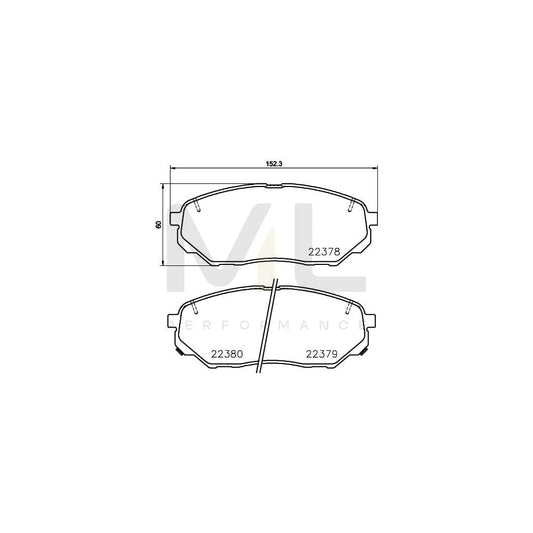 Brembo P 30 086 Brake Pad Set With Acoustic Wear Warning | ML Performance Car Parts